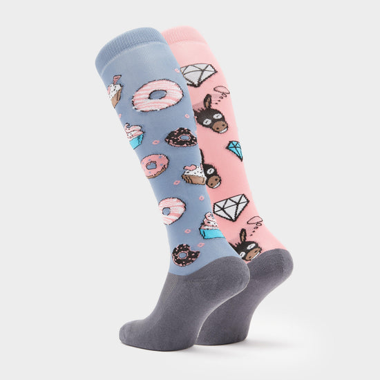 Kids Novelty Socks Donkey Doughnuts