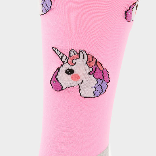 Adults Microfibre Socks Pink Unicorn