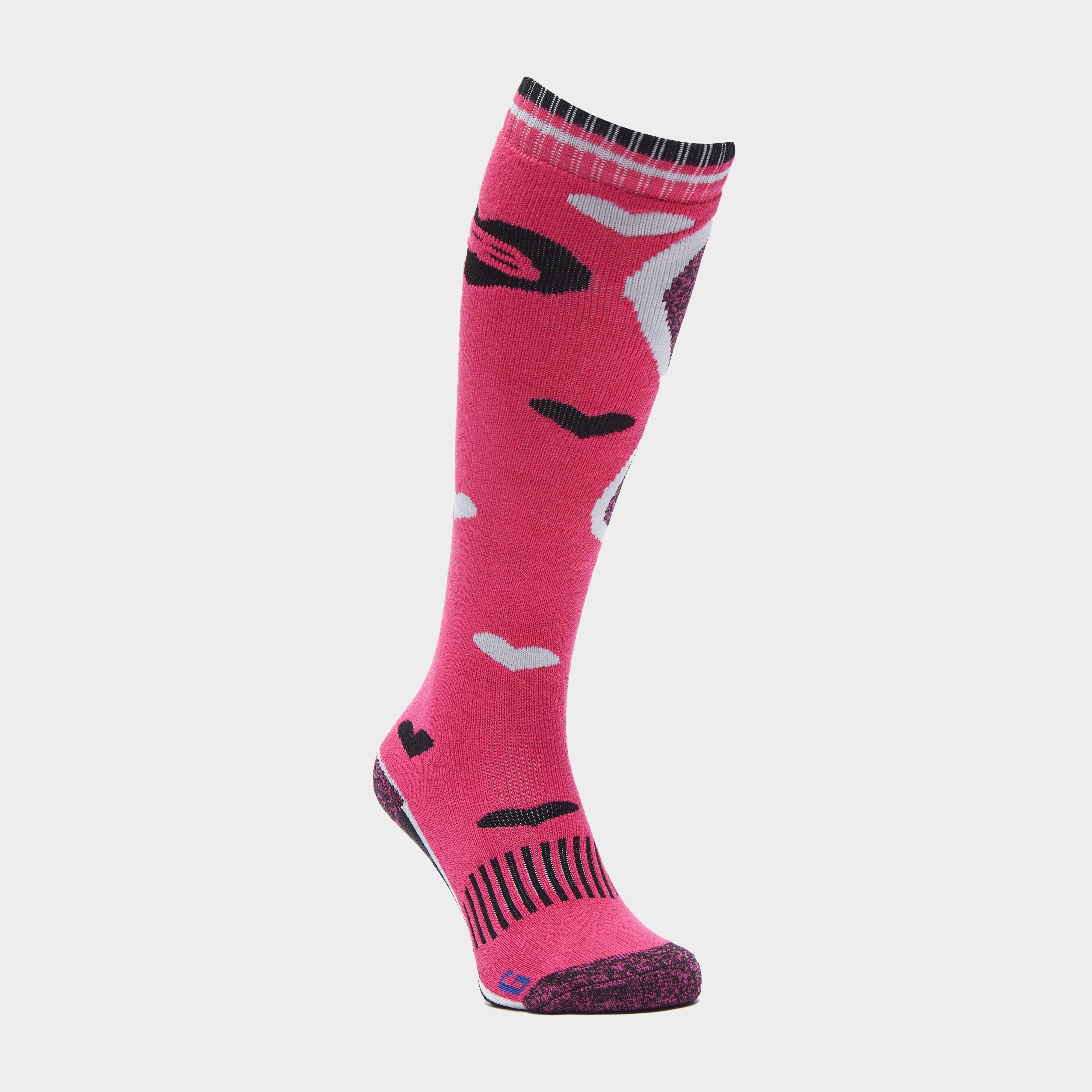 Womens Patterdale Long Socks Cerise/Black