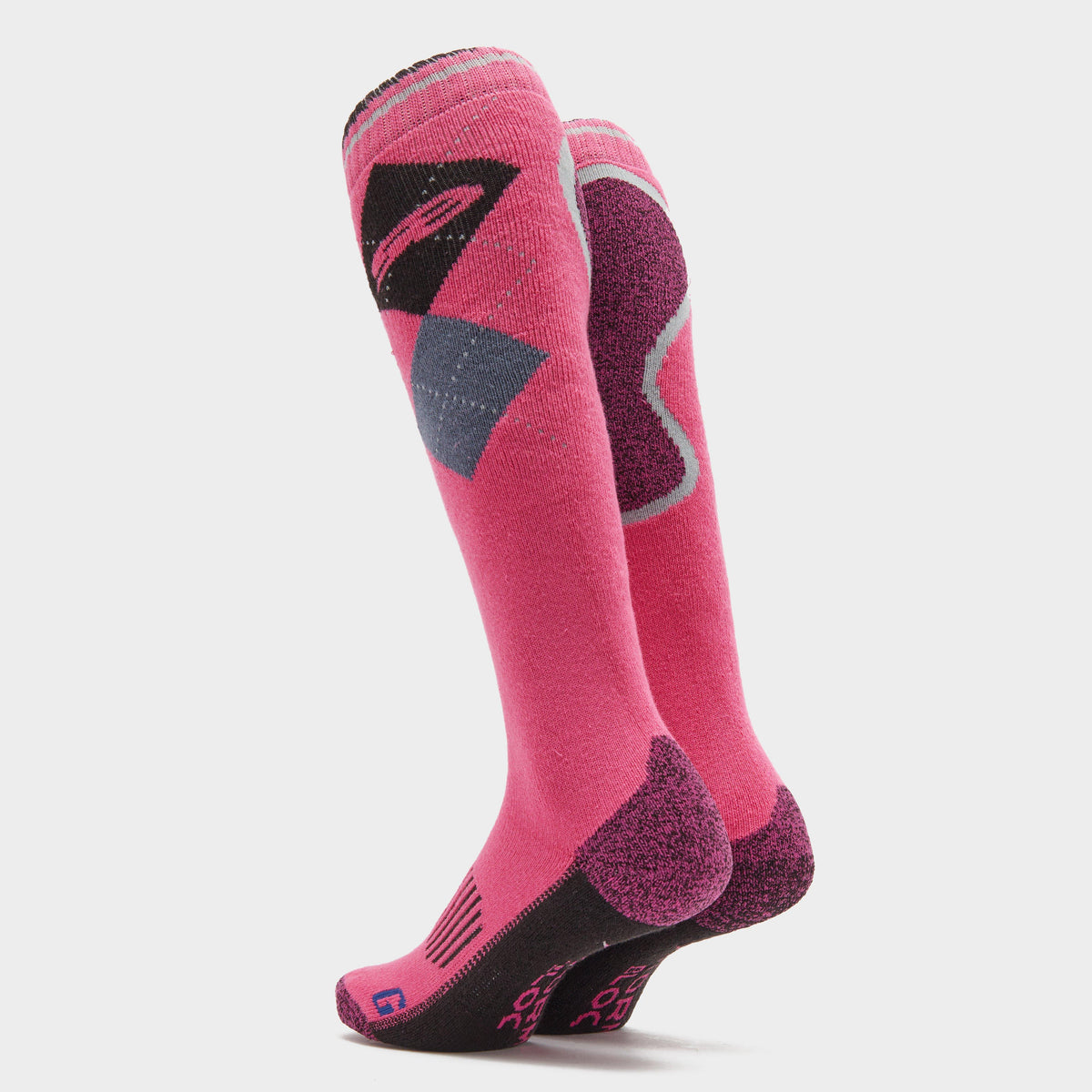 Womens Patterdale Long Socks Cerise/Black