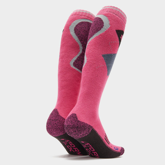 Womens Patterdale Long Socks Cerise/Black