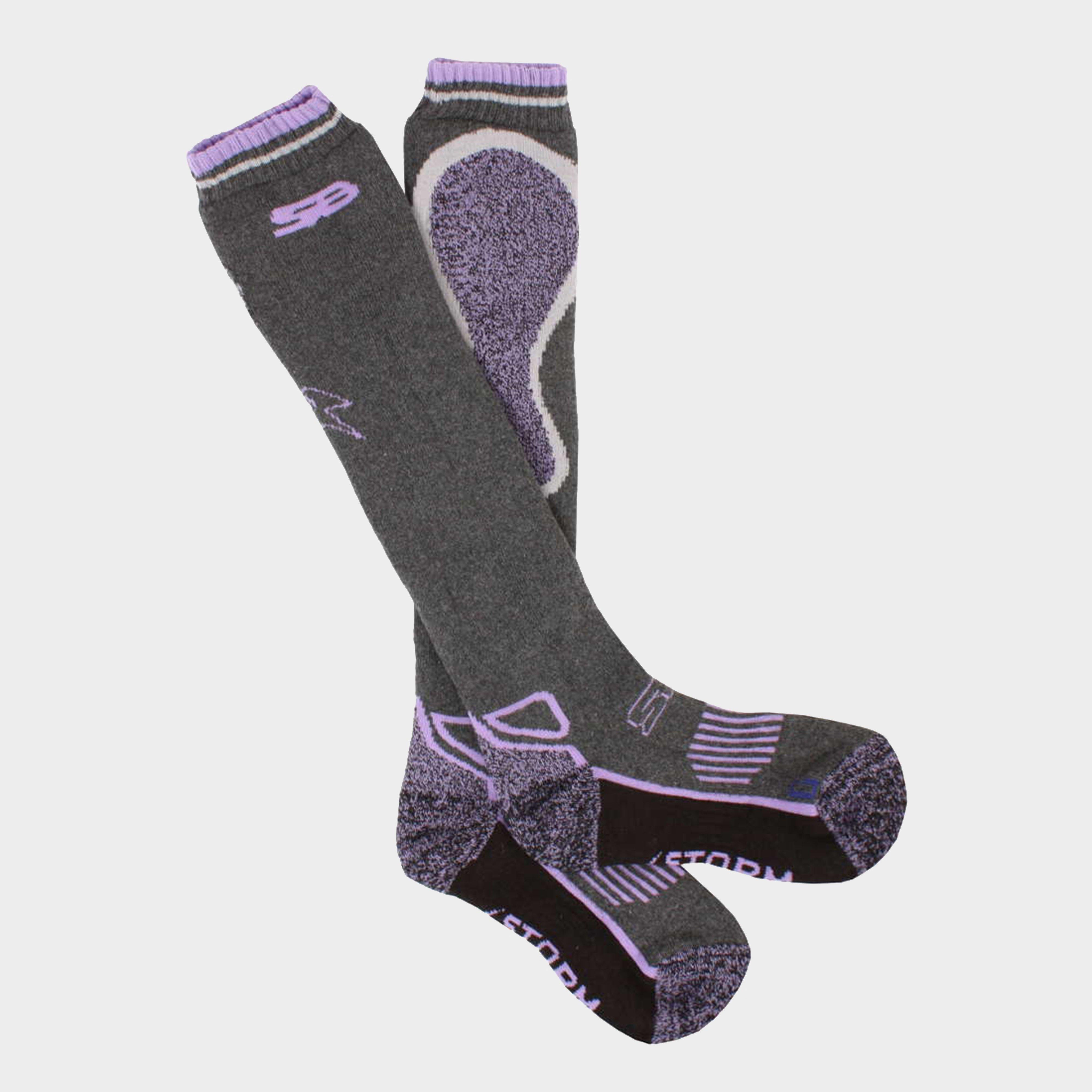 Ladies Calderbeck Socks Grey/Purple