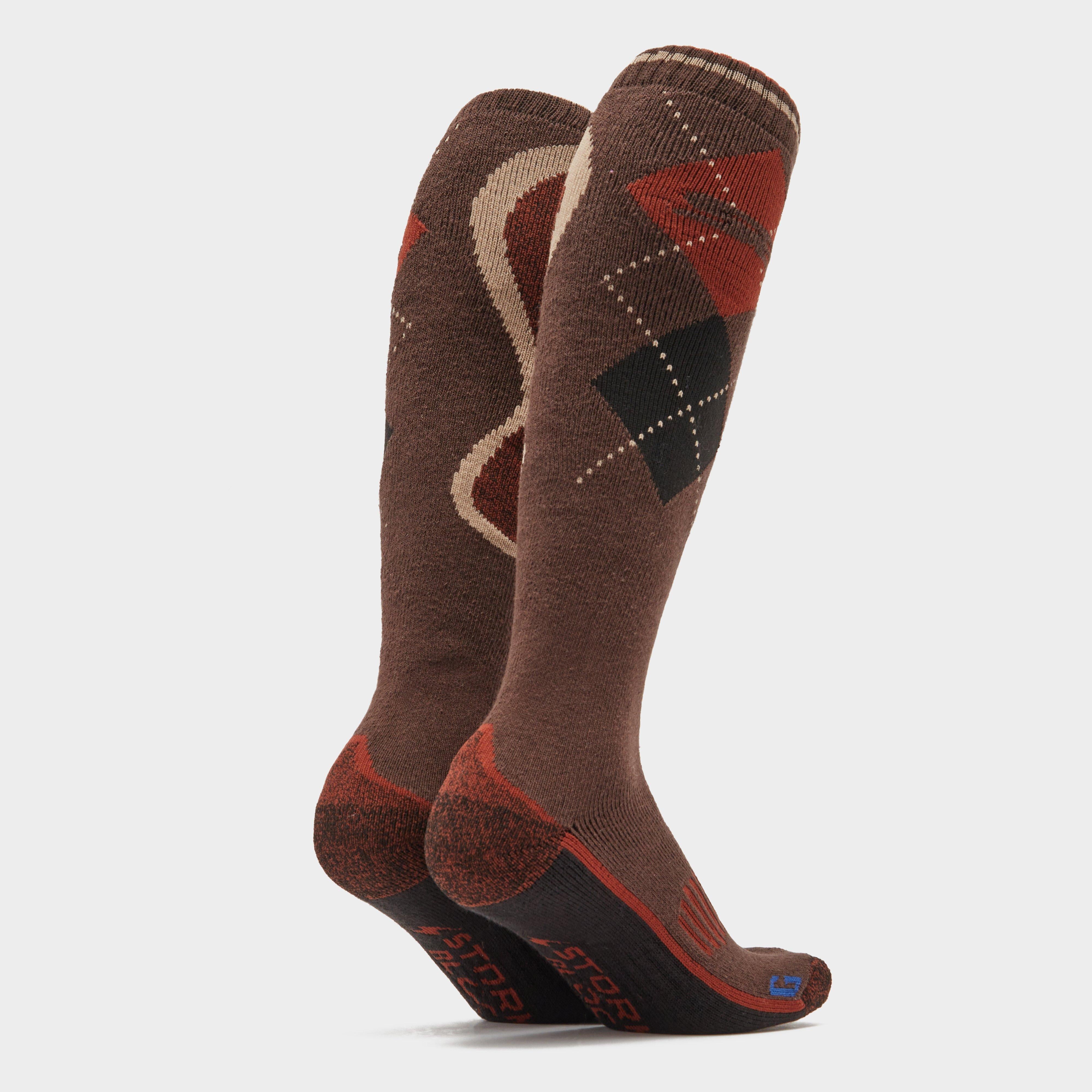 Mens Patterdale Socks Brown/Black