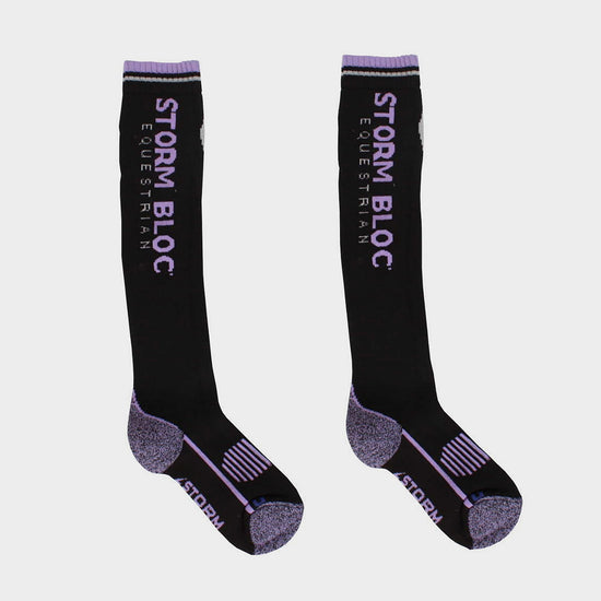 Womens Patterdale Logo Socks Black/Purple