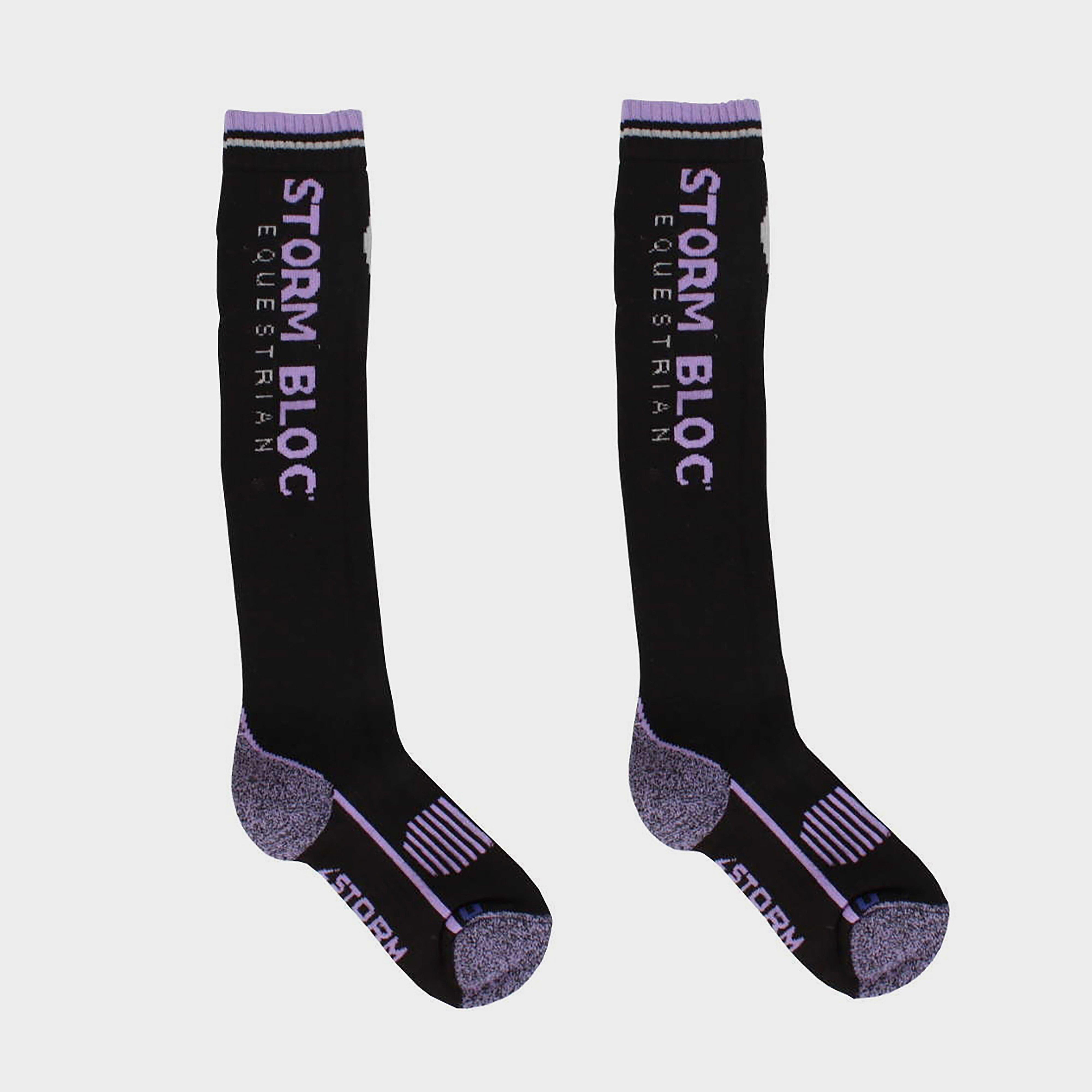 Womens Patterdale Logo Socks Black/Purple