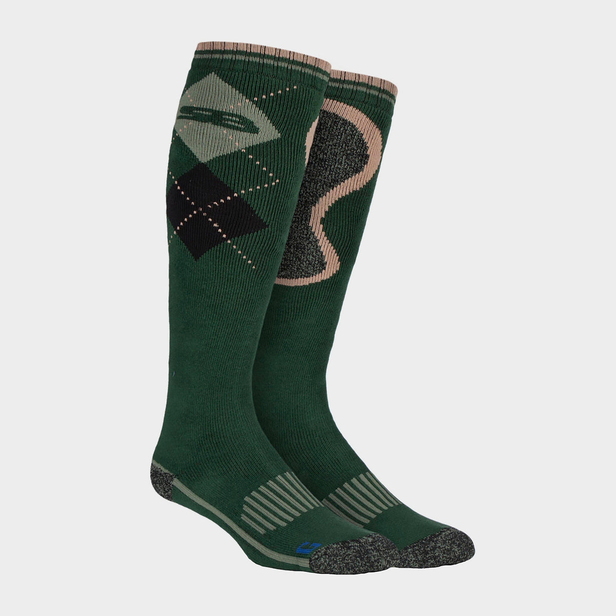 Mens Hayesmere Short Socks 2 Pack Green/Stone