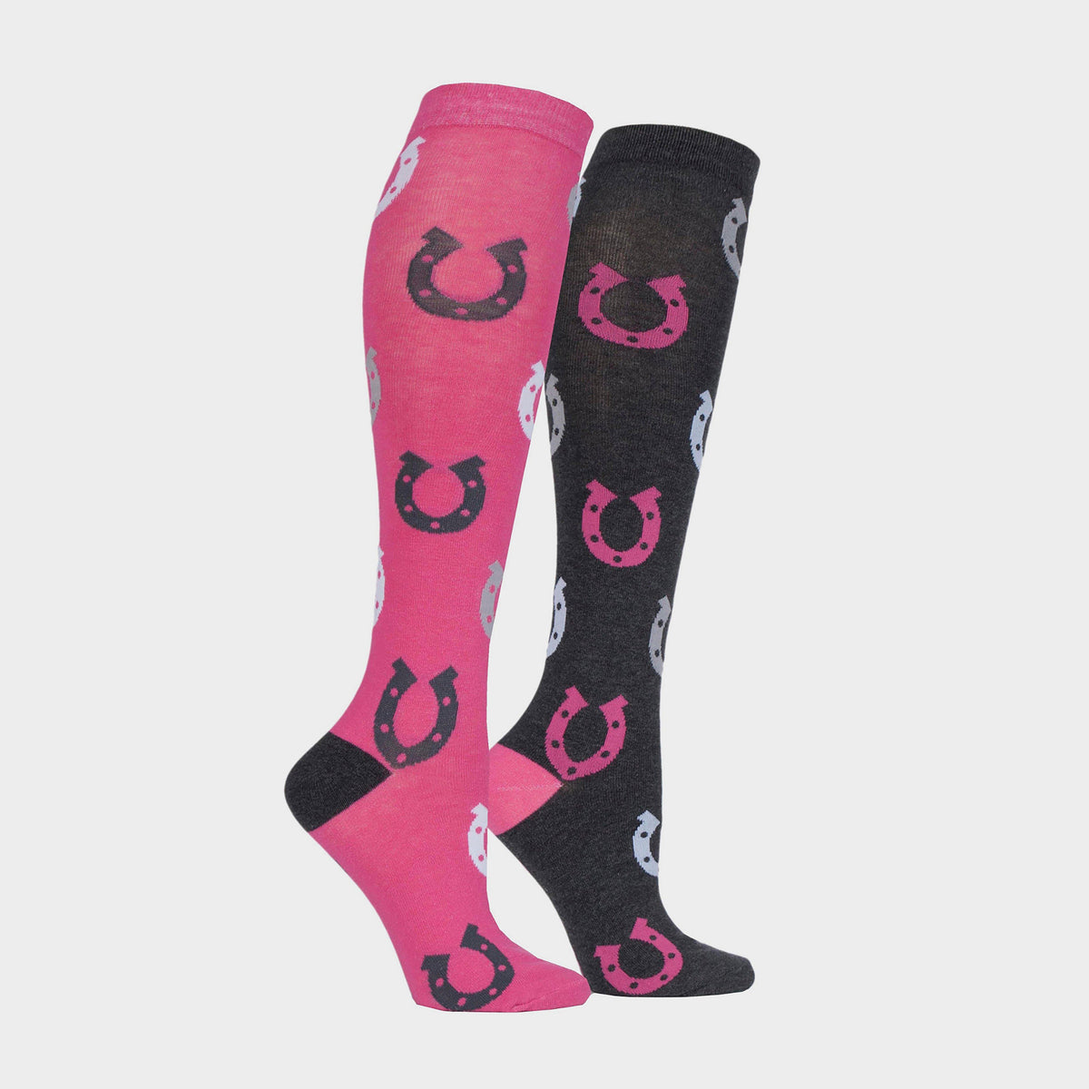 StormBloc® Equestrian Kids Horseshoe Socks 2 Pack Cerise