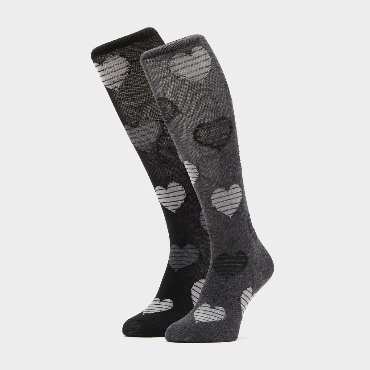 StormBloc® Equestrian Kids Hearts Socks 2 Pack Black