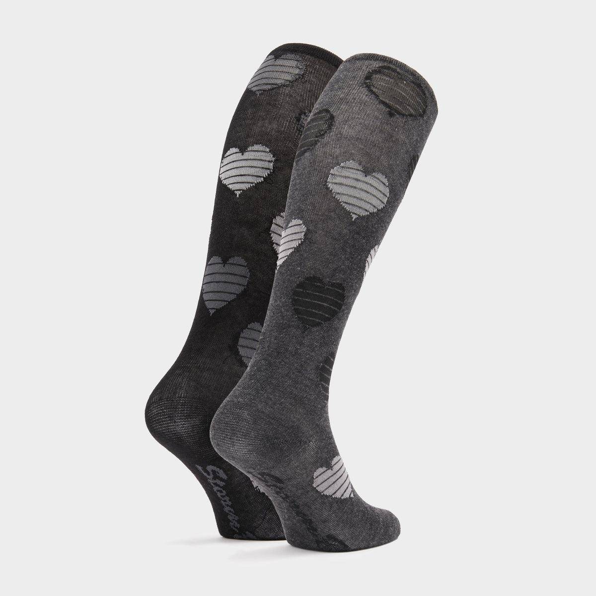 StormBloc® Equestrian Kids Hearts Socks 2 Pack Black