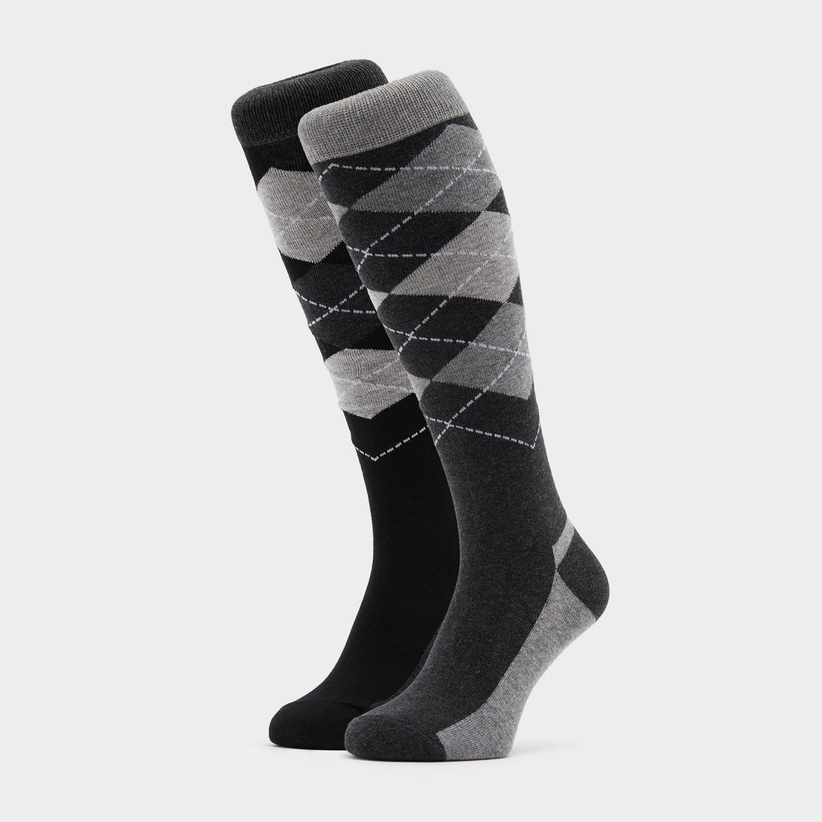 StormBloc® Equestrian Ladies Argyle Socks 2 Pack Black