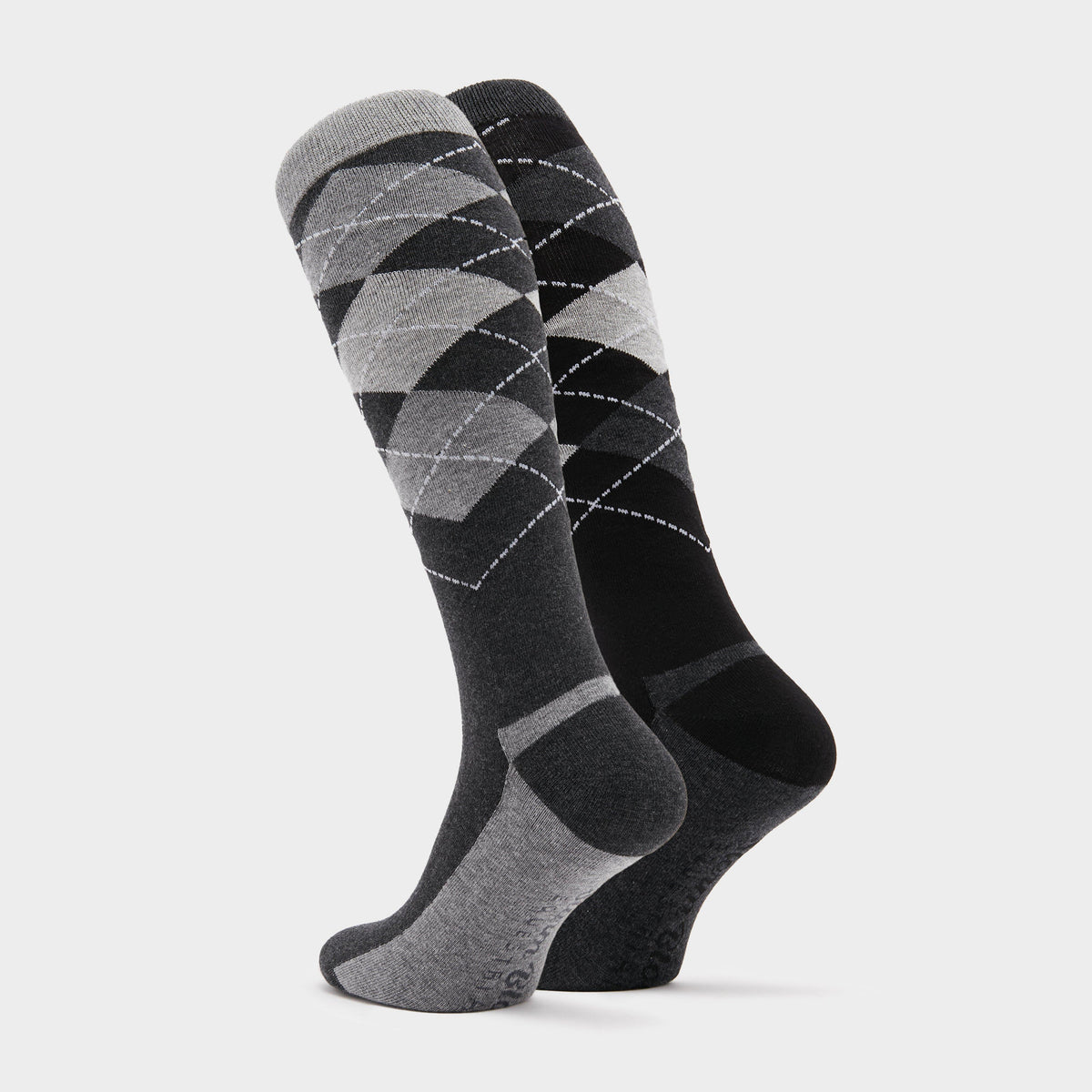 StormBloc® Equestrian Ladies Argyle Socks 2 Pack Black