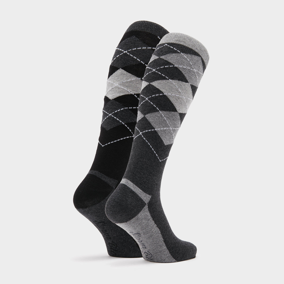 StormBloc® Equestrian Ladies Argyle Socks 2 Pack Black