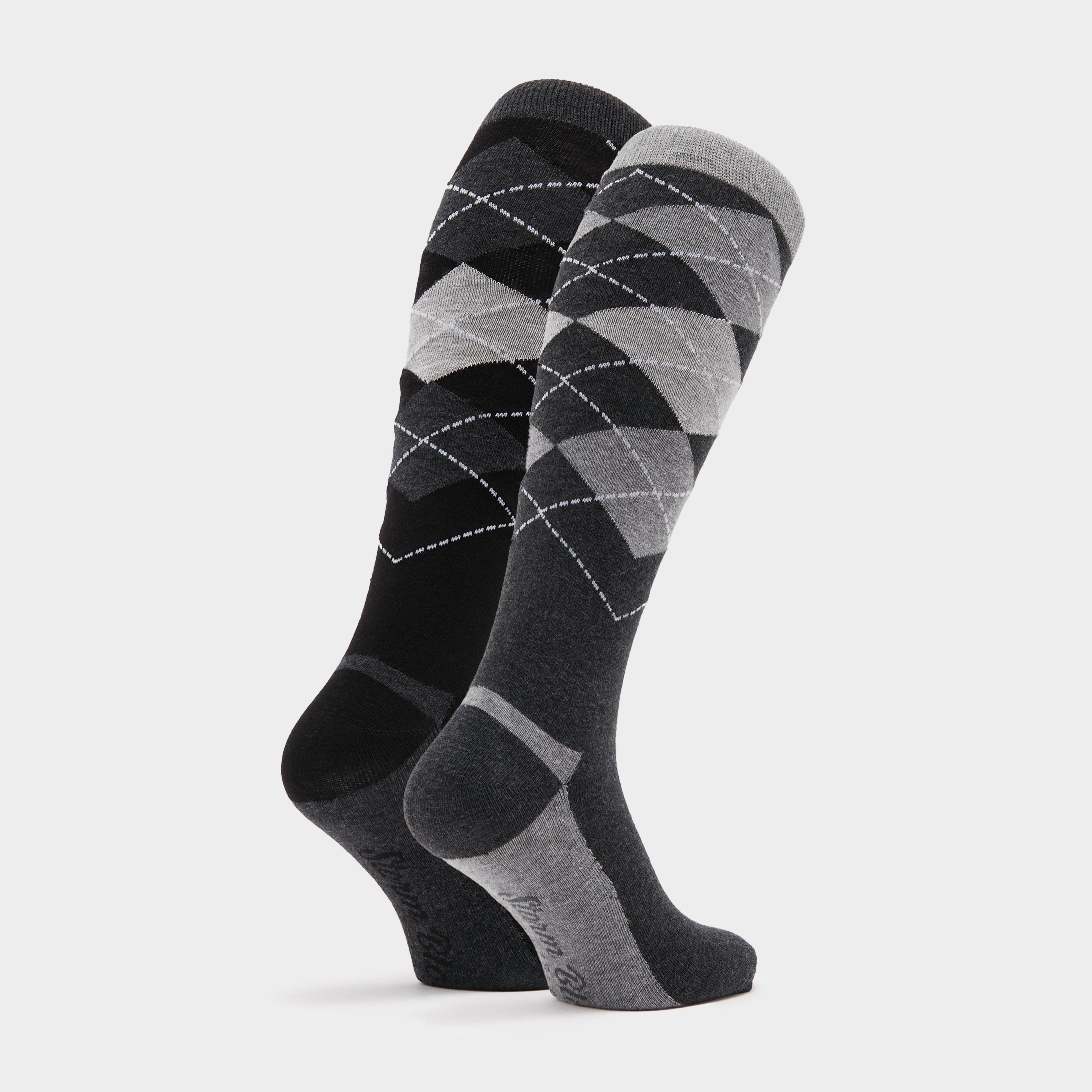 StormBloc® Equestrian Ladies Argyle Socks 2 Pack Black