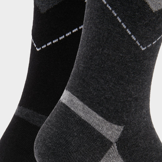 StormBloc® Equestrian Ladies Argyle Socks 2 Pack Black
