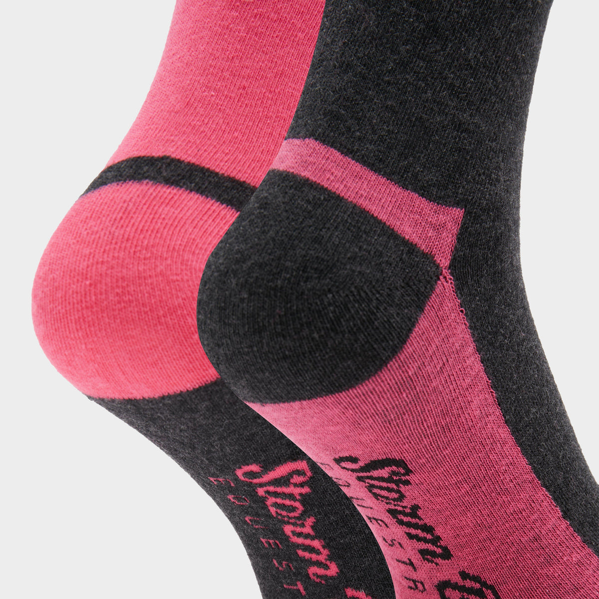 Ladies Argyle Socks 2 Pack Cerise