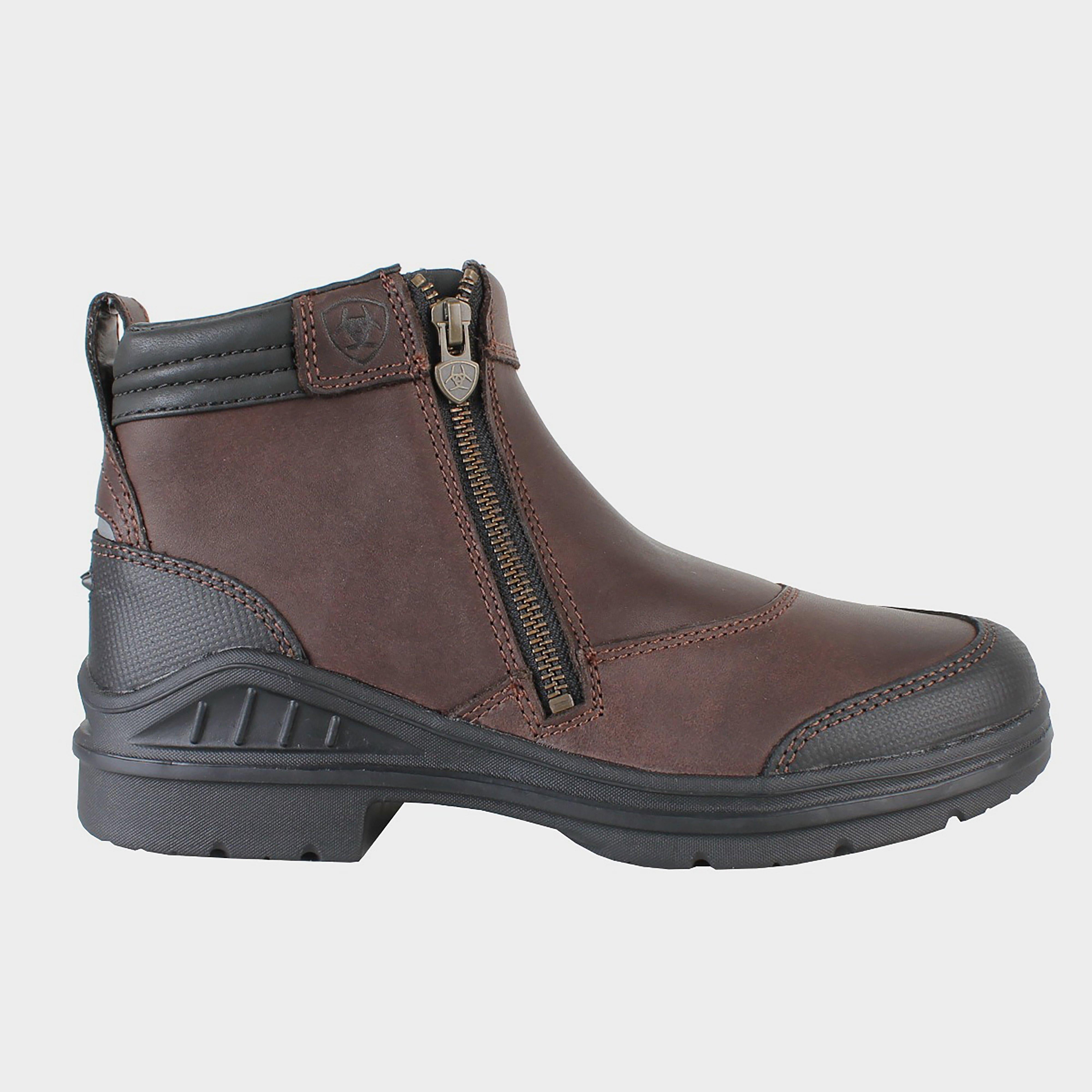 Womens Barnyard Side Zip Riding Boots Dark Brown