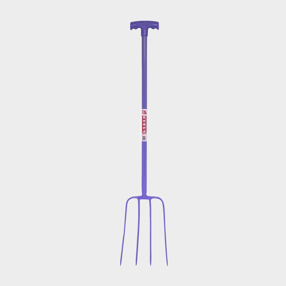 Tubular T-Grip 4 Prong Manure Fork Purple