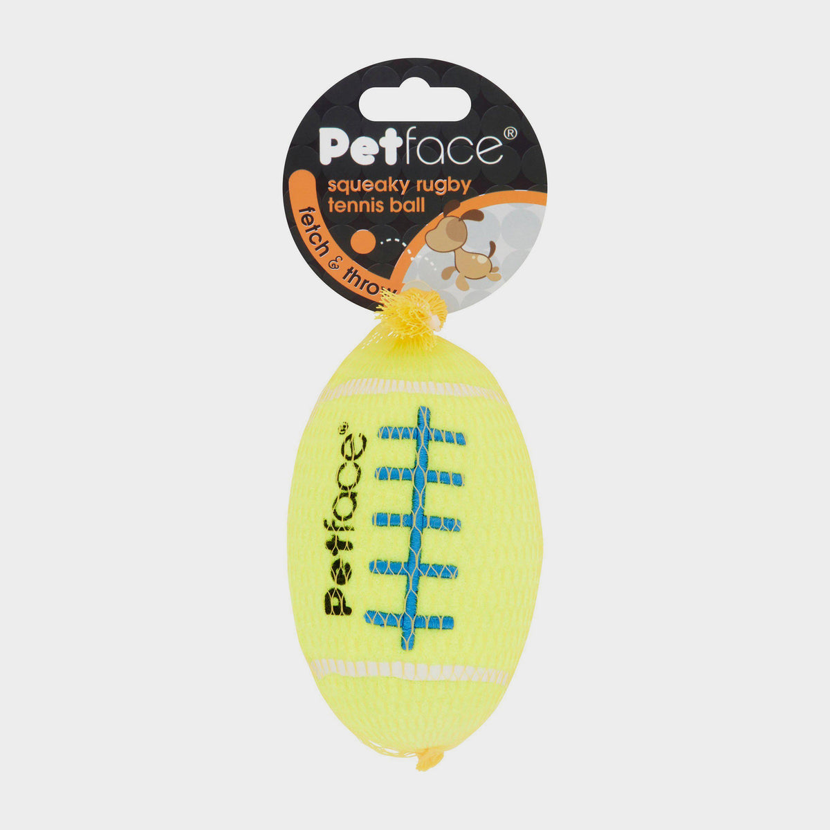 Squeaky Rugby Tennis Ball Yellow