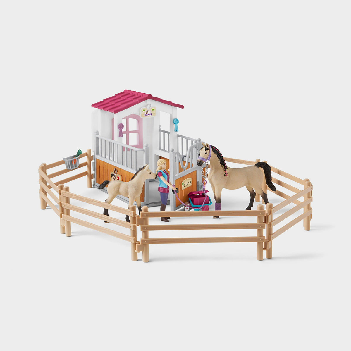 Horse Stall Arab And Groom