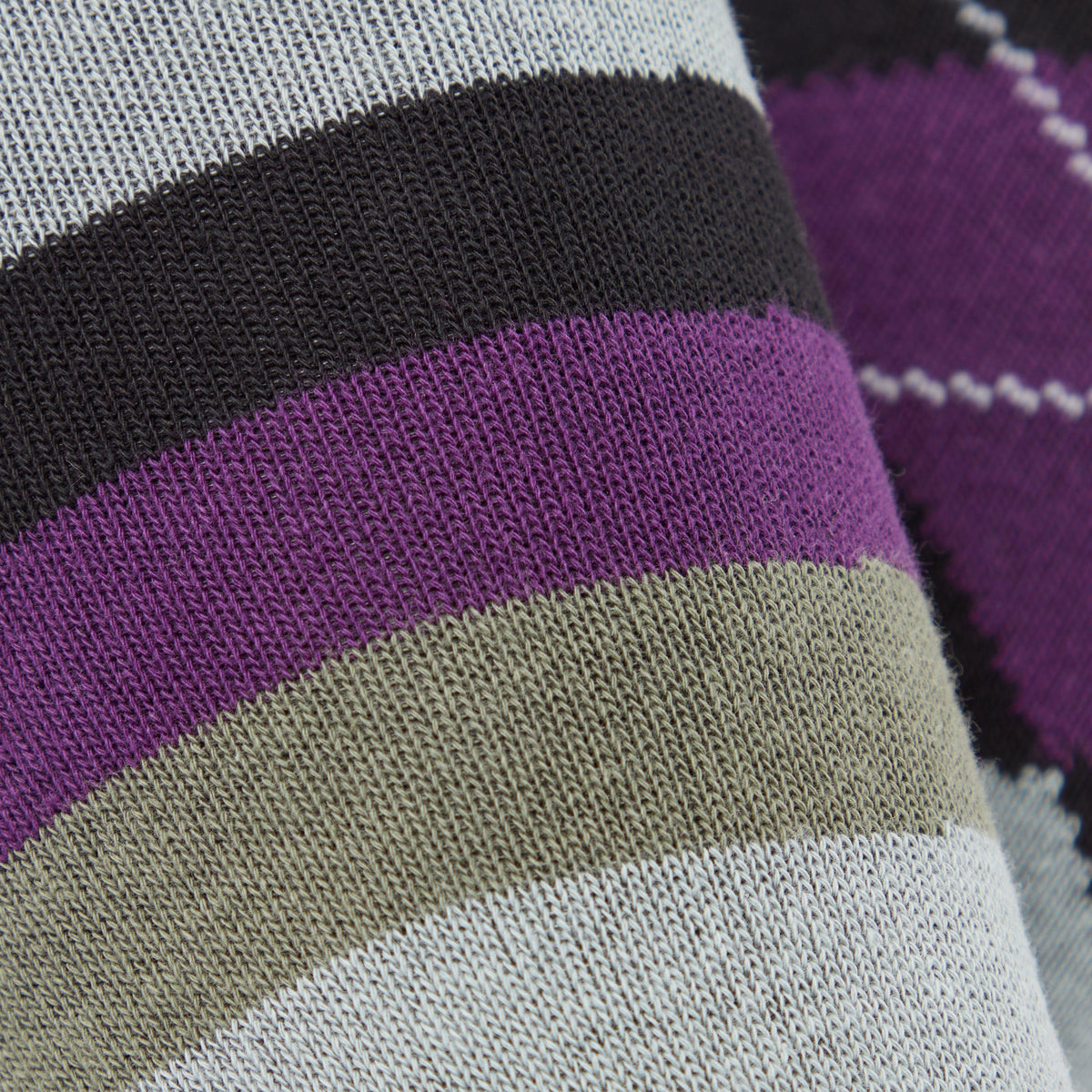 Socks Pack of 3 Black/Purple/Grey