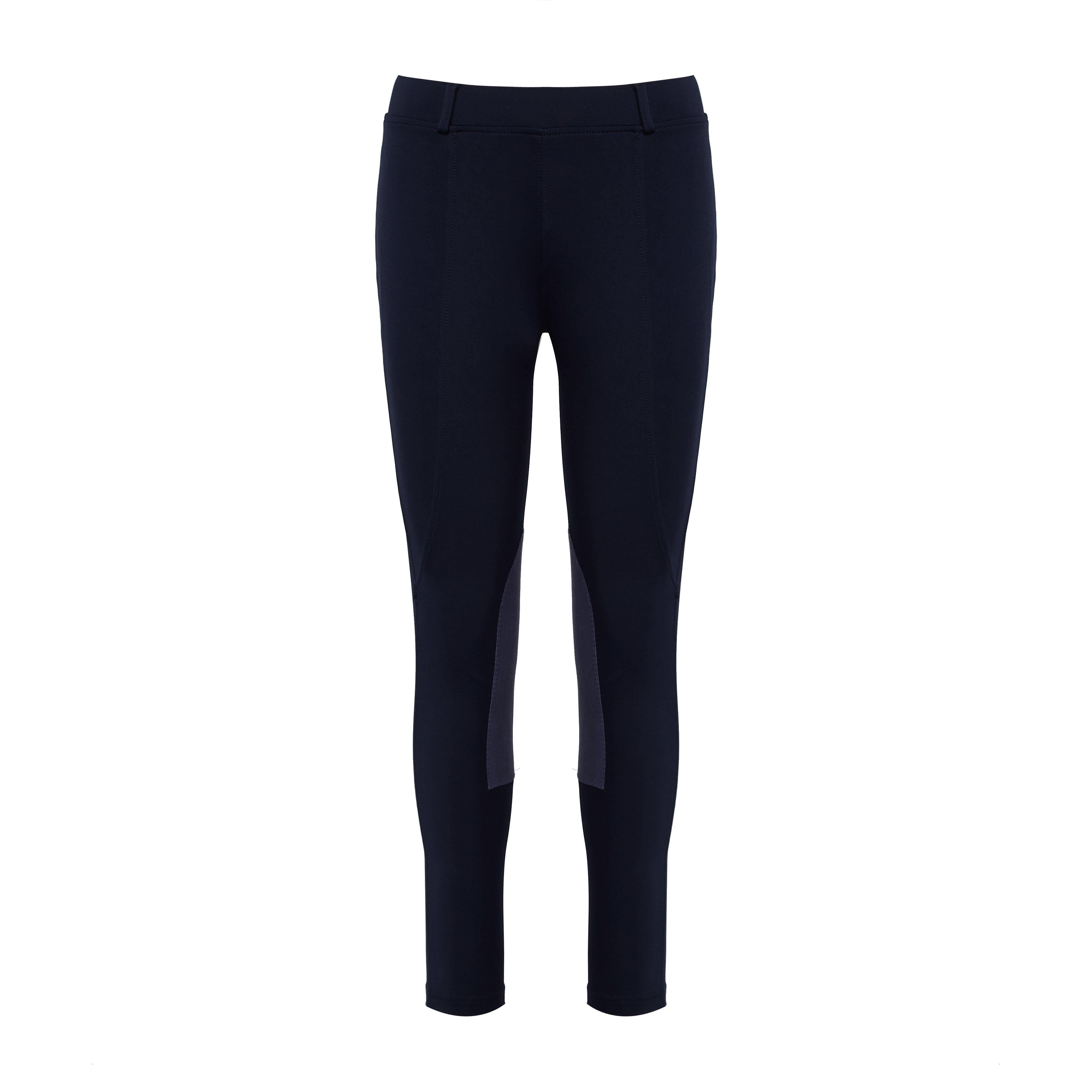 Womens Performance Flex Knee Patch Riding Tights Navy