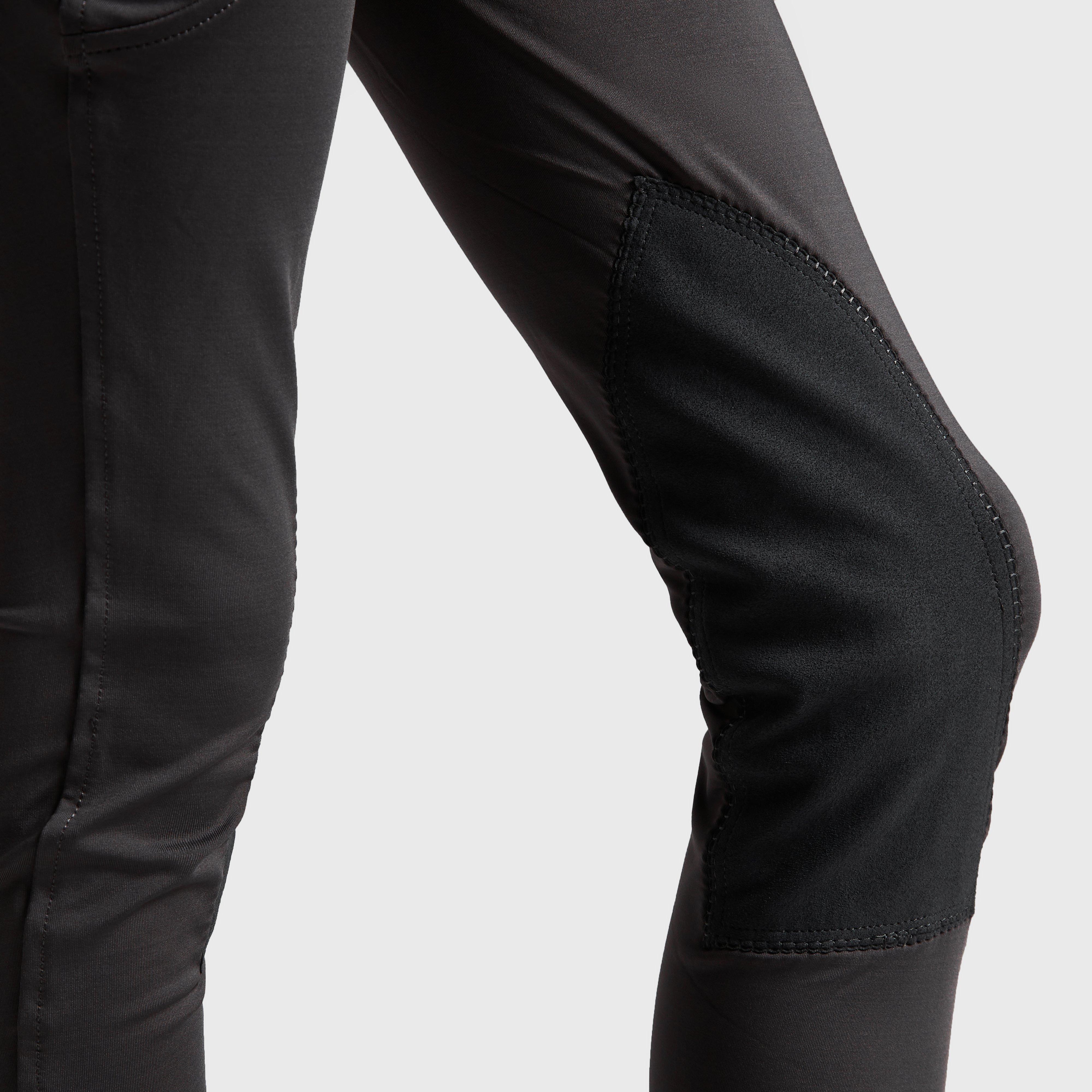 Childs Performance Flex Knee Patch Riding Tights Charcoal