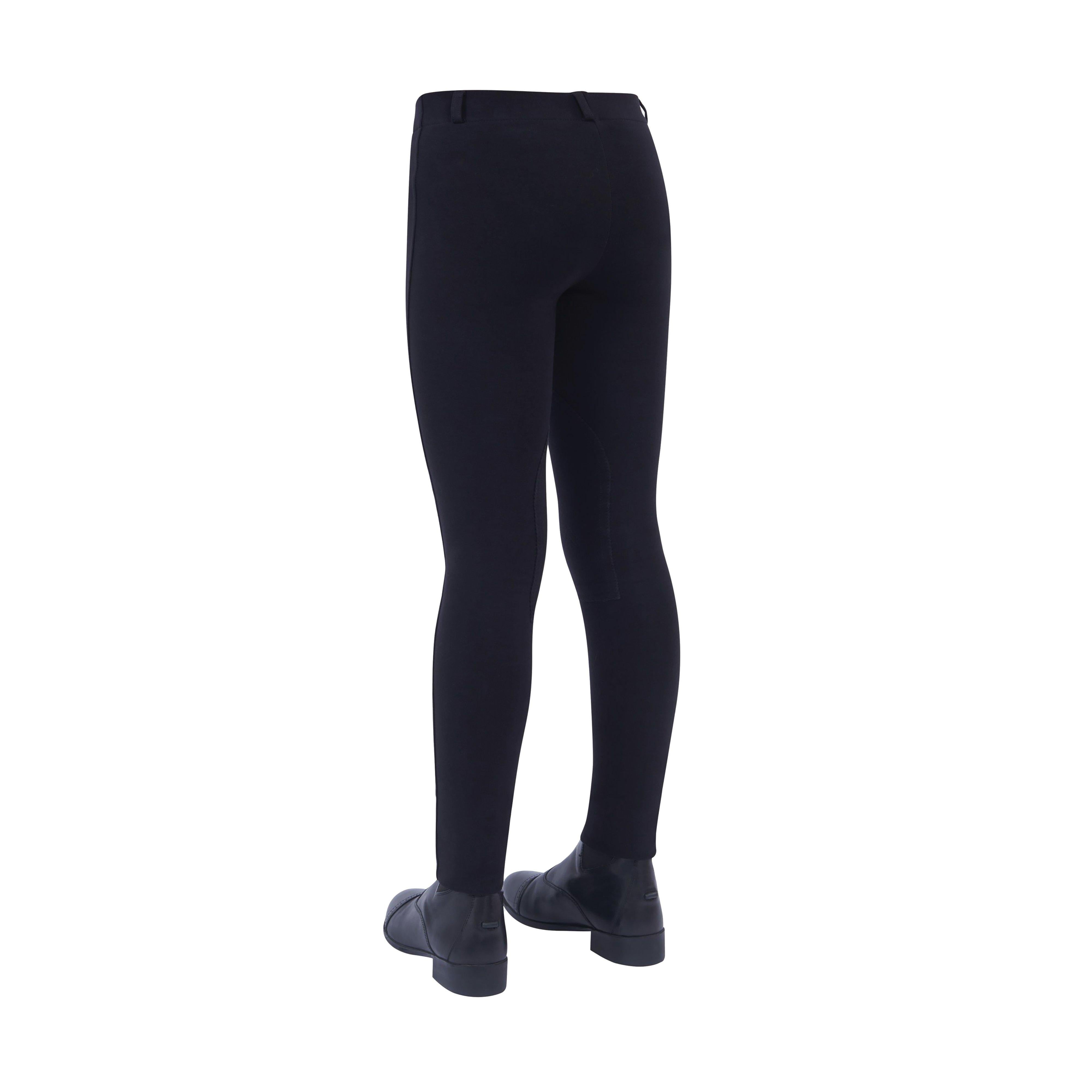 Womens Momentum Supa-Fit Knee Patch Pull On Jodhpurs Black