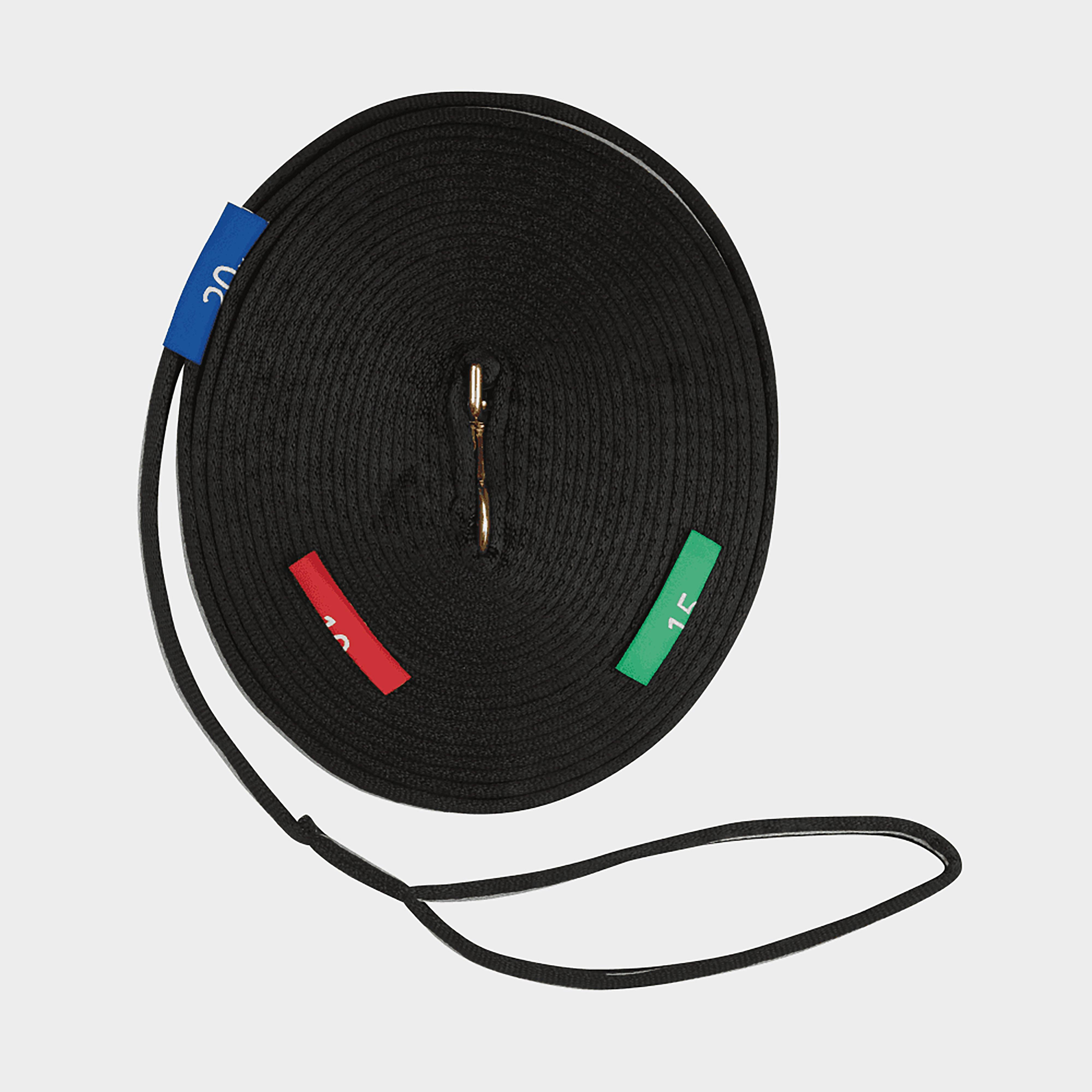 Two Tone Lunge Rein With Circles Markers Black/Grey