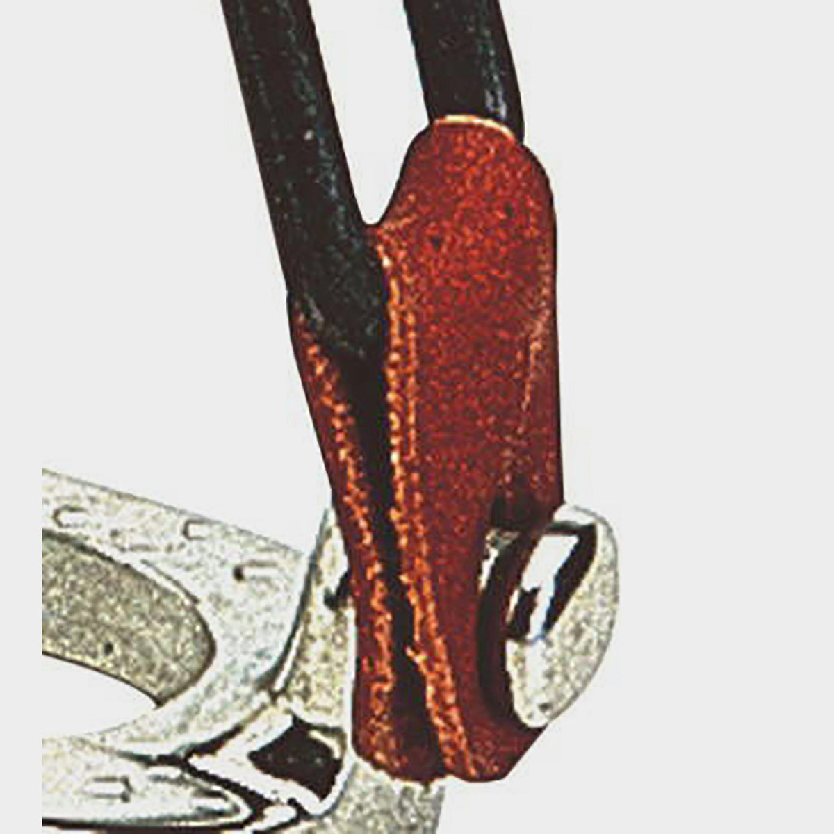 Peacock Stirrup Irons Spare Bands and Leather Attachment Brown