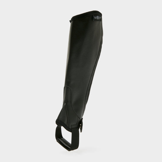 Childs Equileather Half Chaps Black