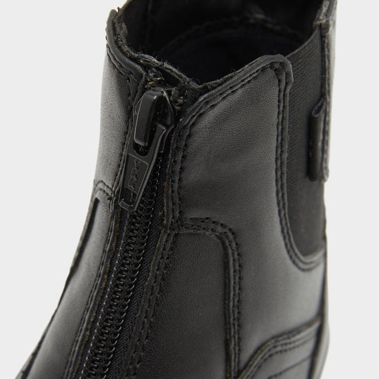 Childs Syntovia Zip Paddock Boots Black