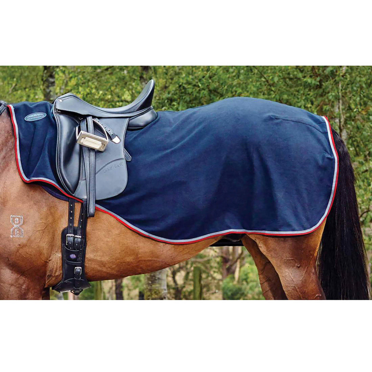 Fleece Exercise Sheet Navy/Red/White