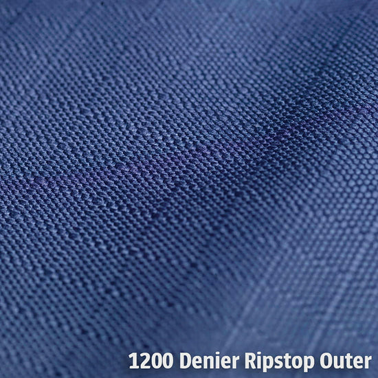 ComFiTec Essential 0g Lite Weight Standard Neck Turnout Rug Navy/Silver/Red