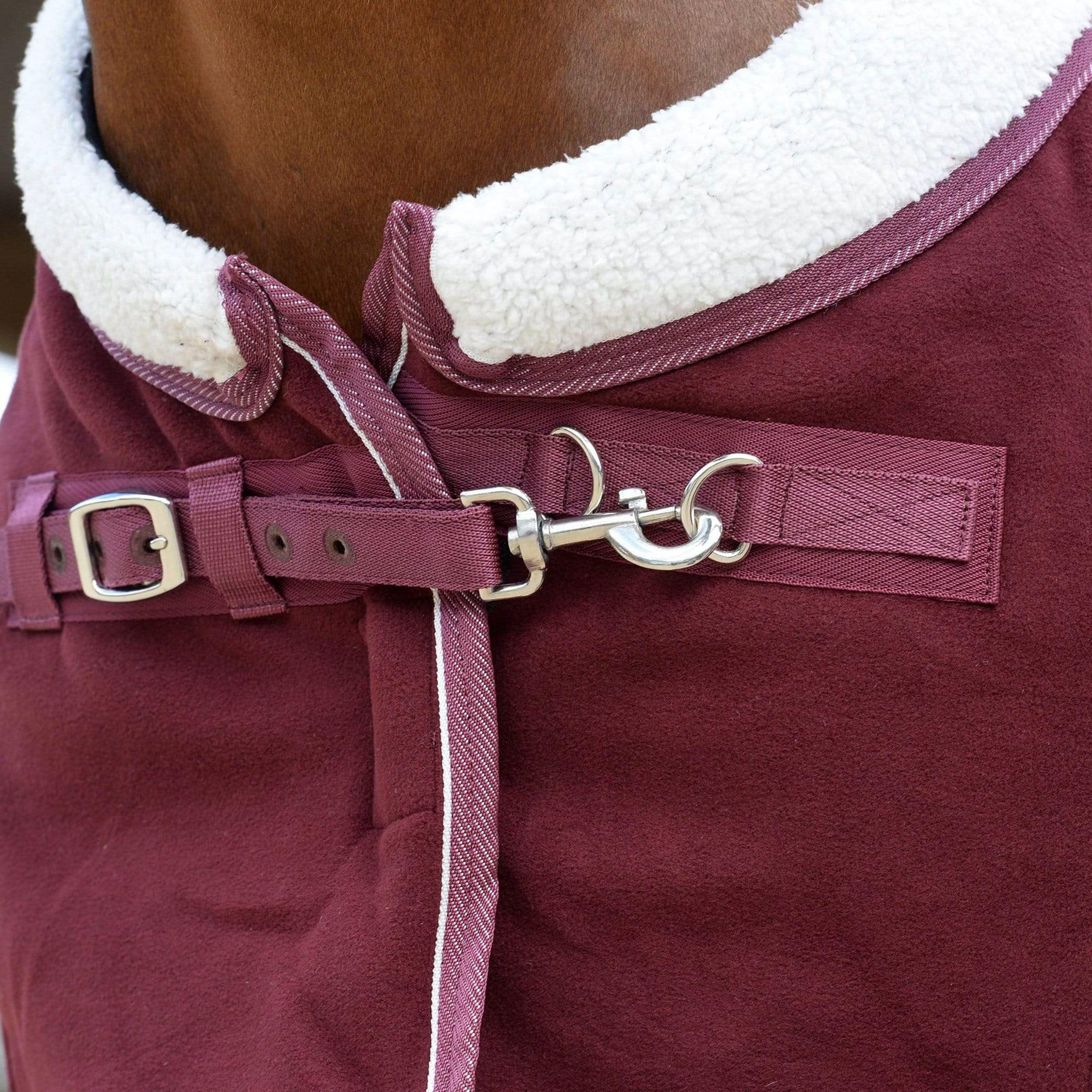 Sherpa Fleece Standard Neck Cooler Maroon/White