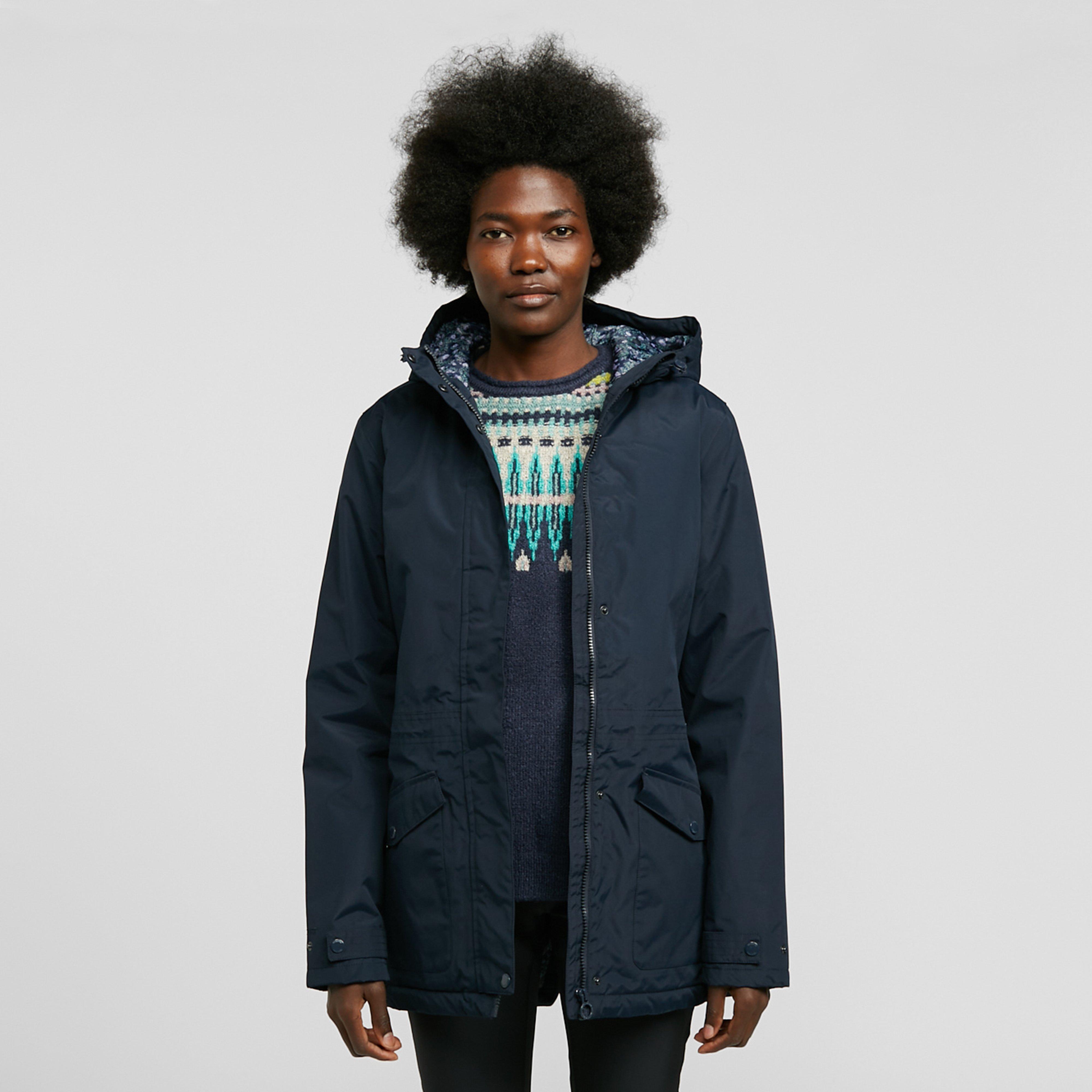 Womens Brigida Waterproof Insulated Jacket Navy Check