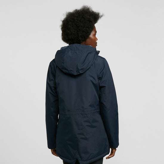 Womens Brigida Waterproof Insulated Jacket Navy Check