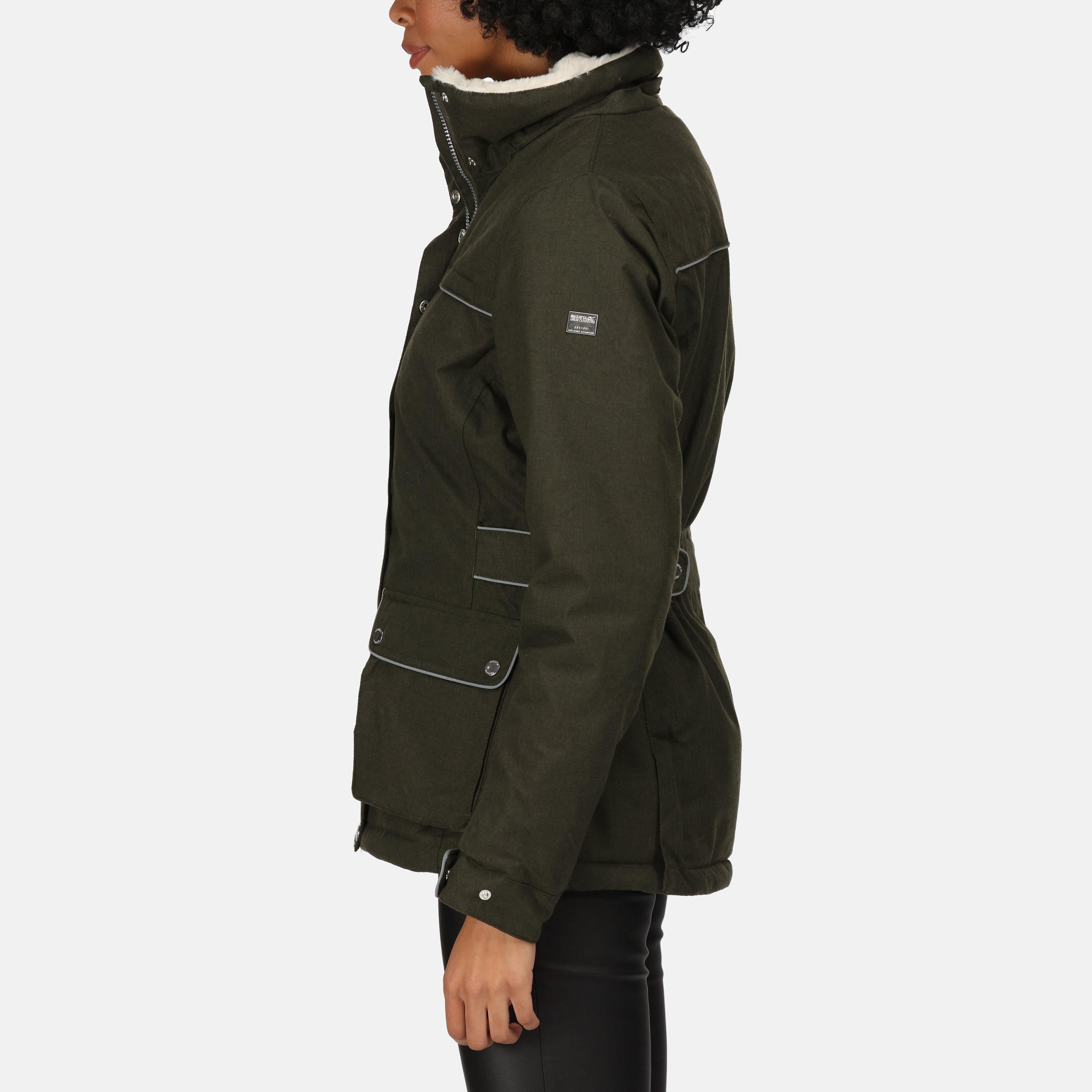 Womens Linnette Waterproof Insulated Jacket Khaki