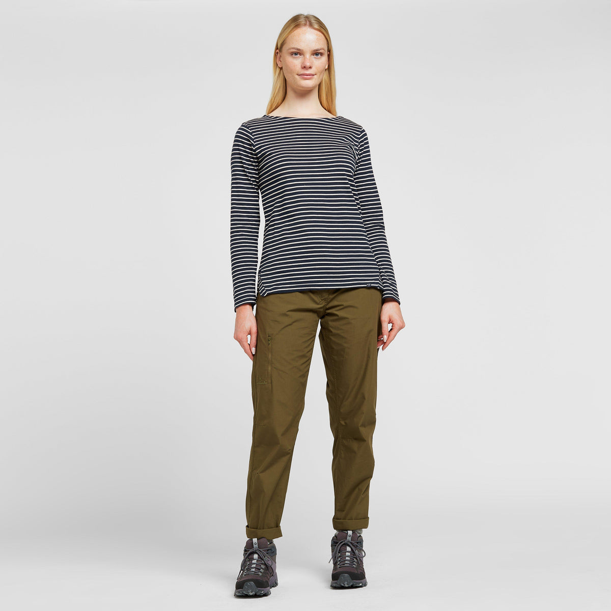 Women's Fernanda Long Sleeve Top Navy White Stripe