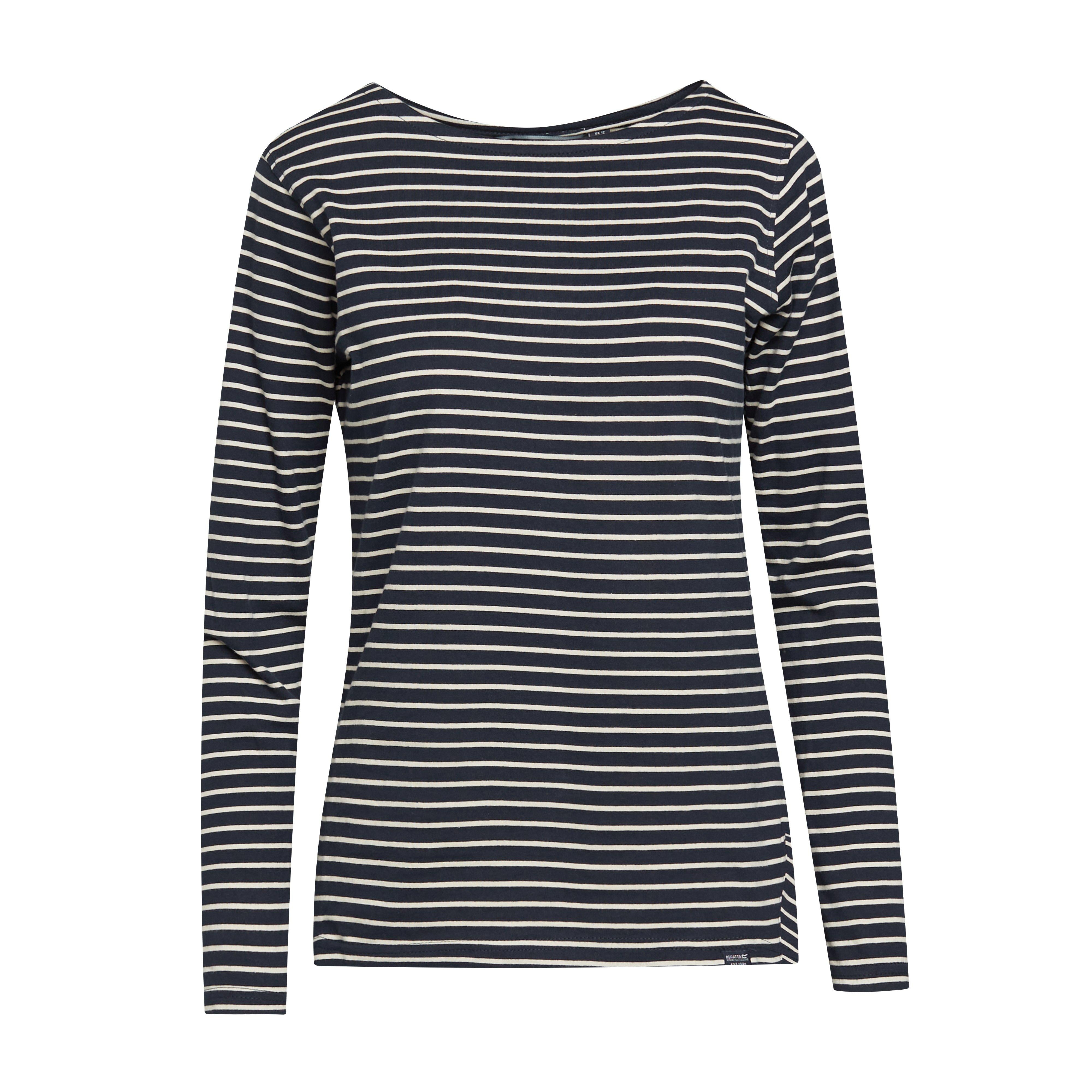 Women's Fernanda Long Sleeve Top Navy White Stripe