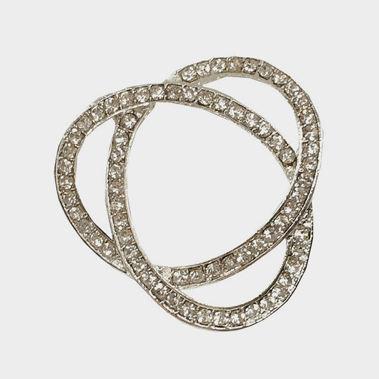 Infinity Crystal Stock Pin Clear