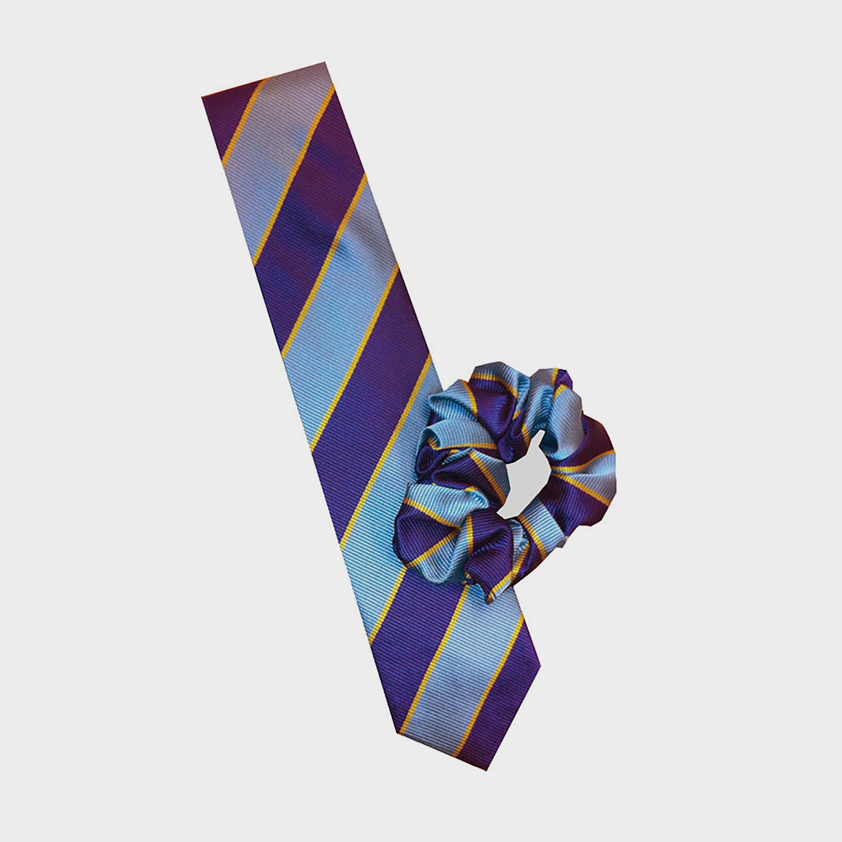 Pony Club Striped Tie Grey/Purple