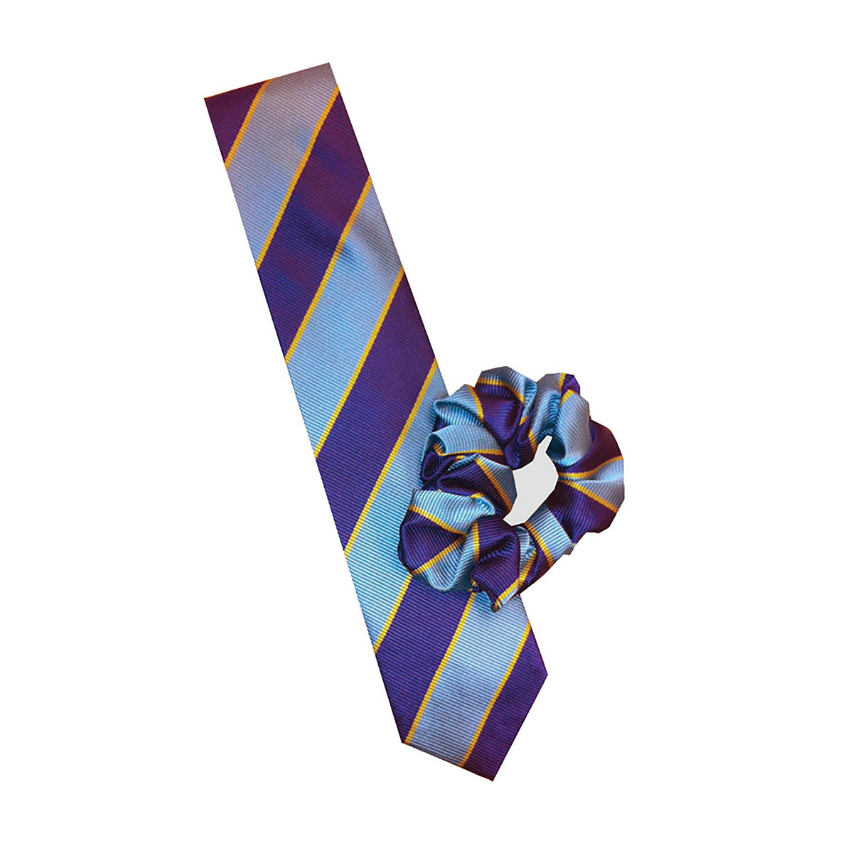 Pony Club Striped Tie Grey/Purple