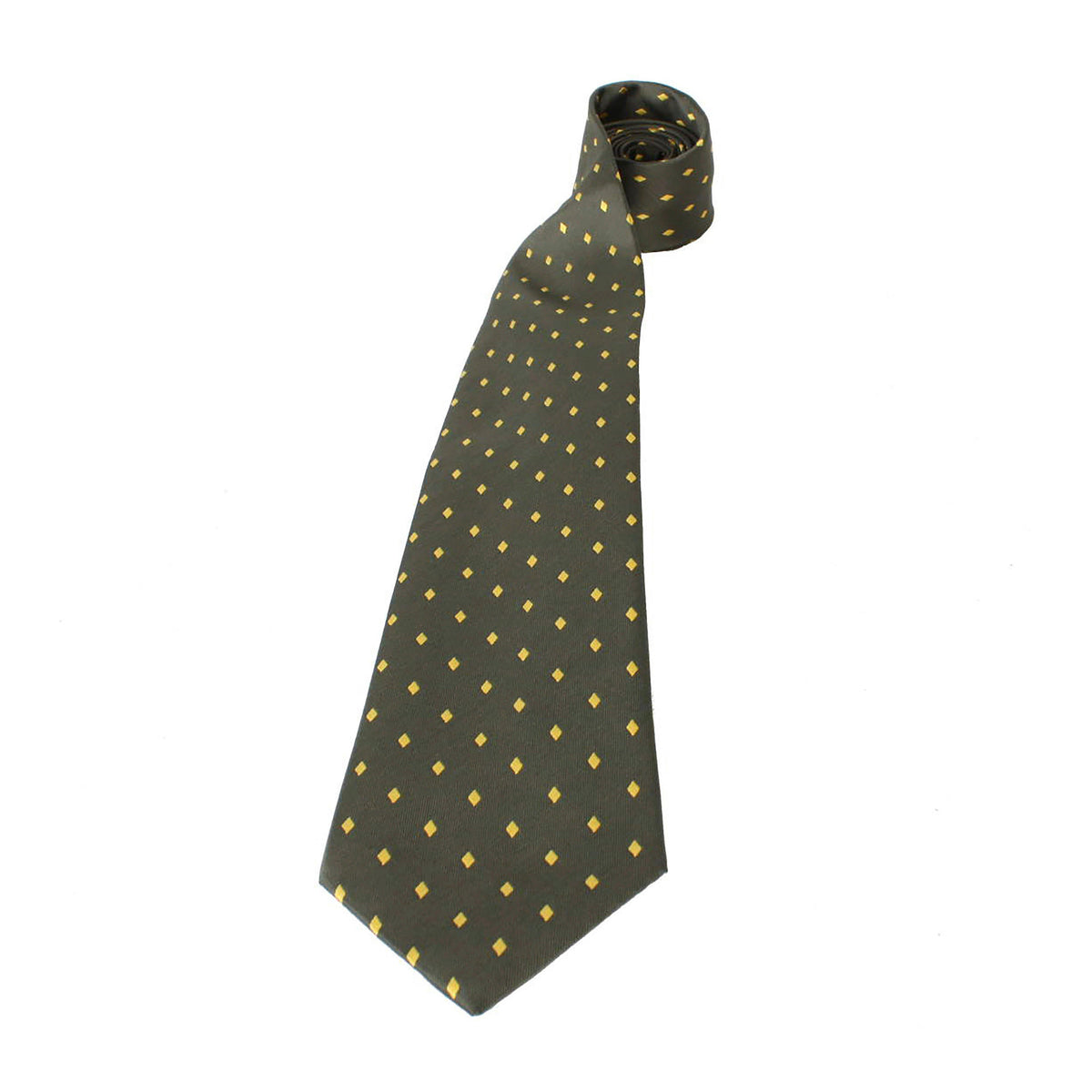 Adult Diamond Show Tie Forest Green/Gold