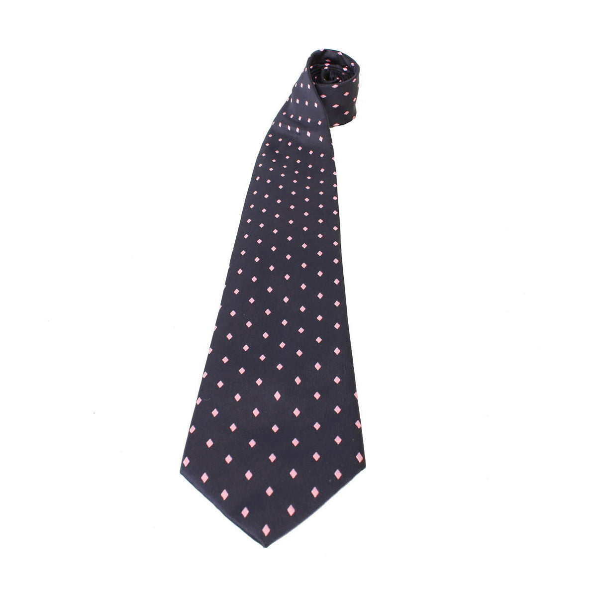 Adult Diamond Show Tie Navy/Pink