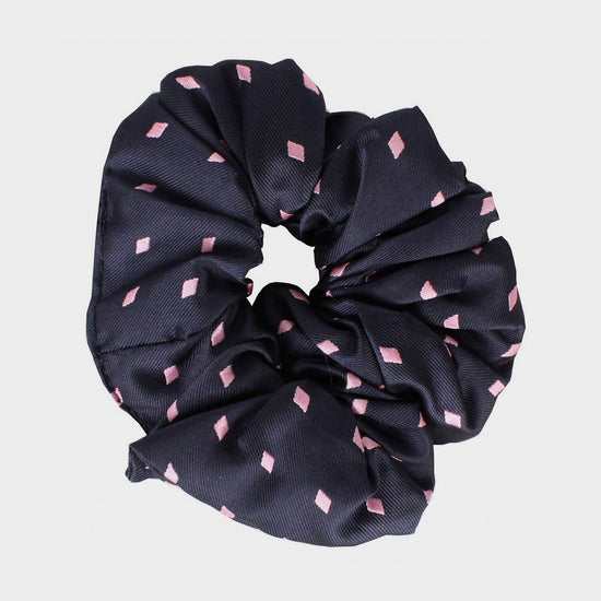 Diamond Show Scrunchie Navy/Pink