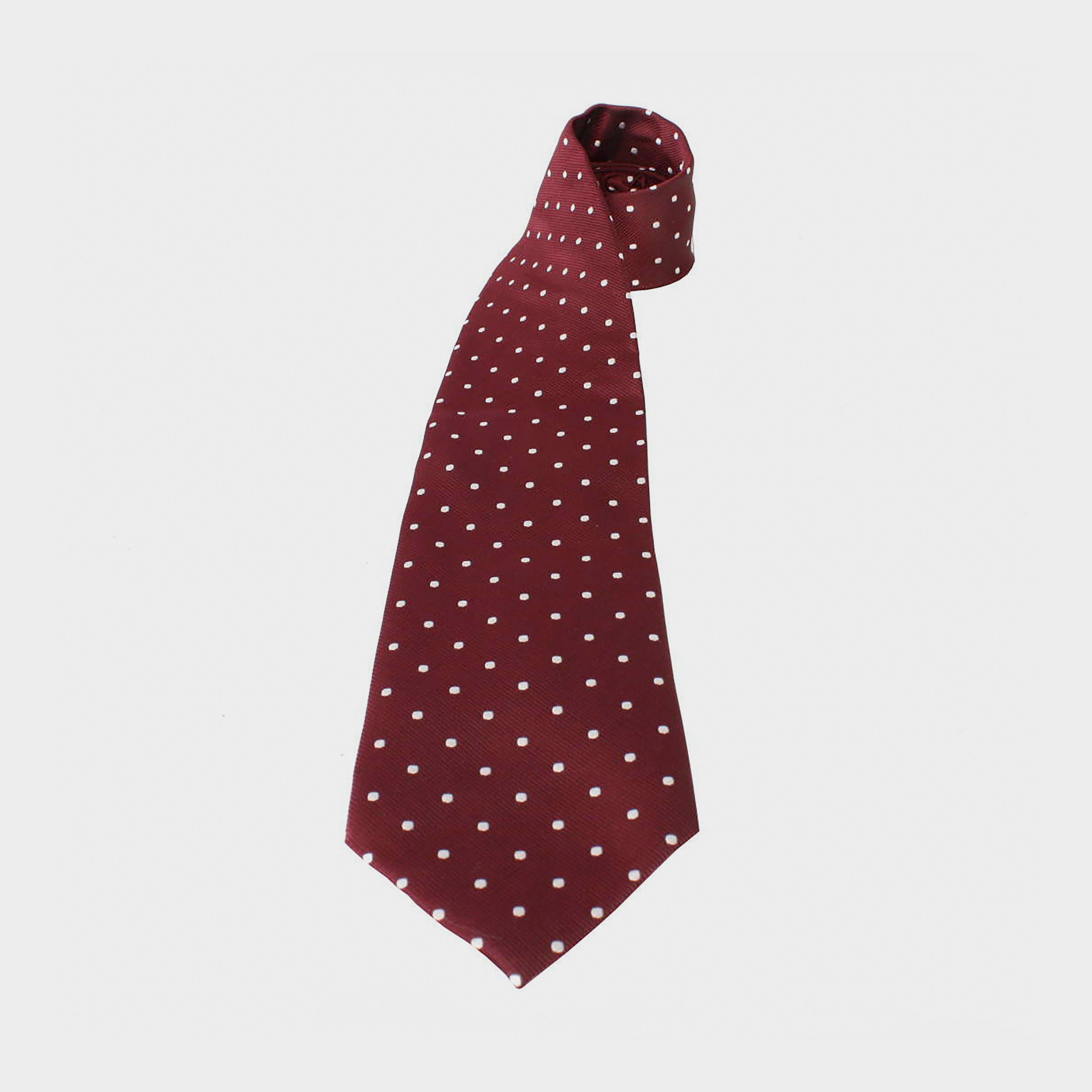 Adults Polka Dot Show Tie Maroon/White