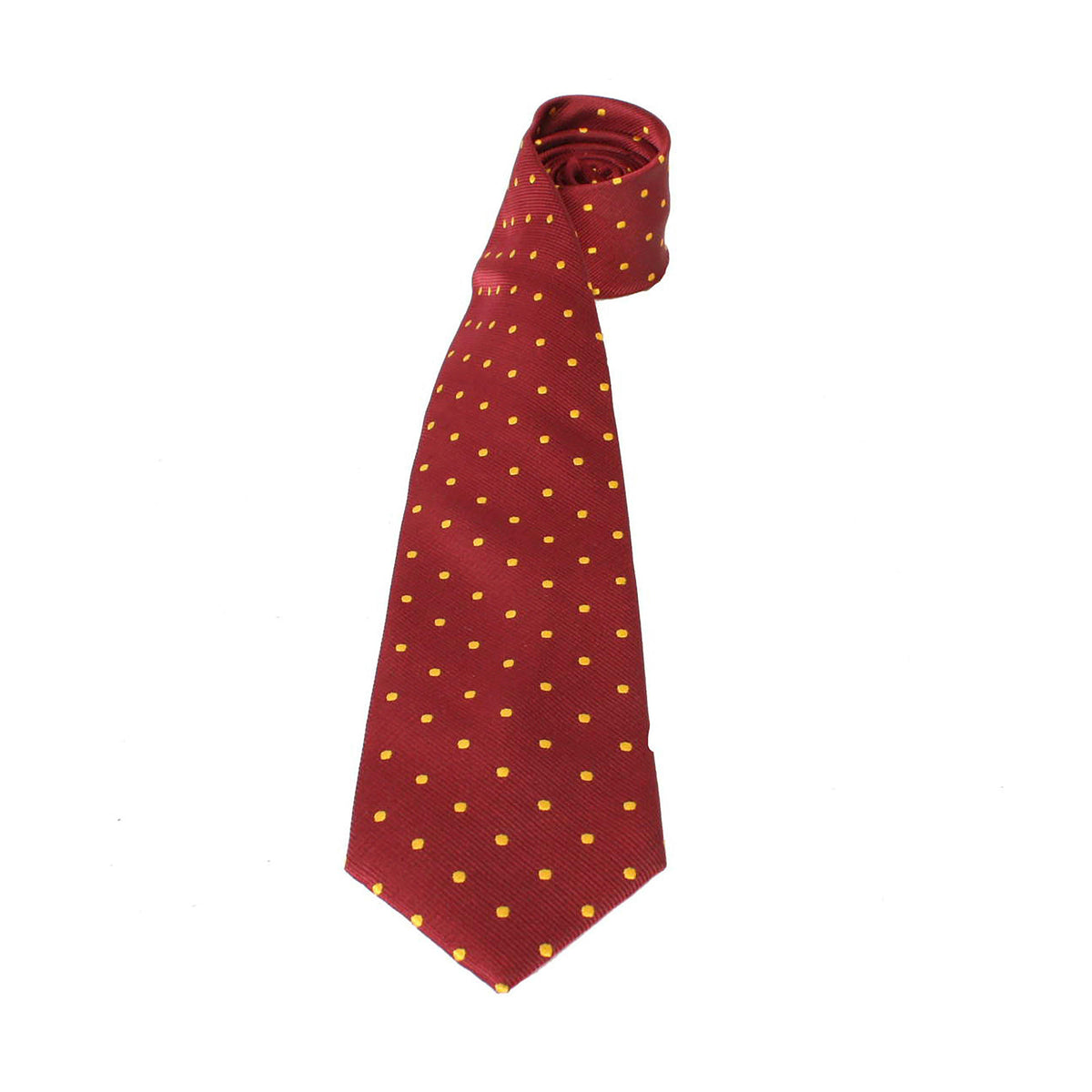 Childs Polka Dot Show Tie Burgundy/Gold