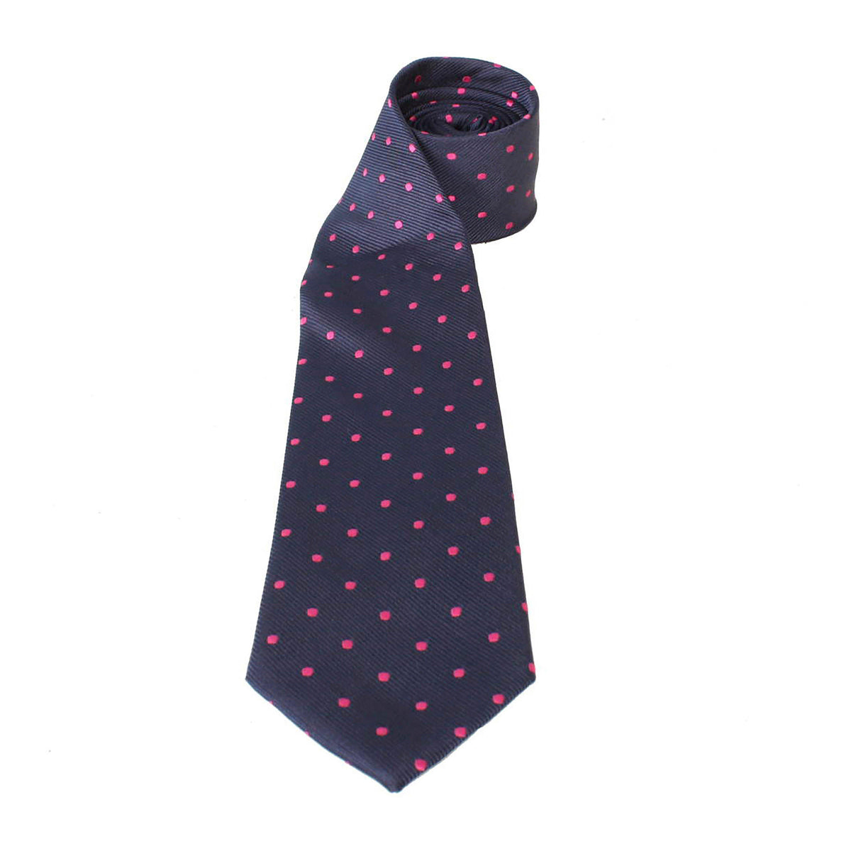 Childs Polka Dot Show Tie Navy/Cerise