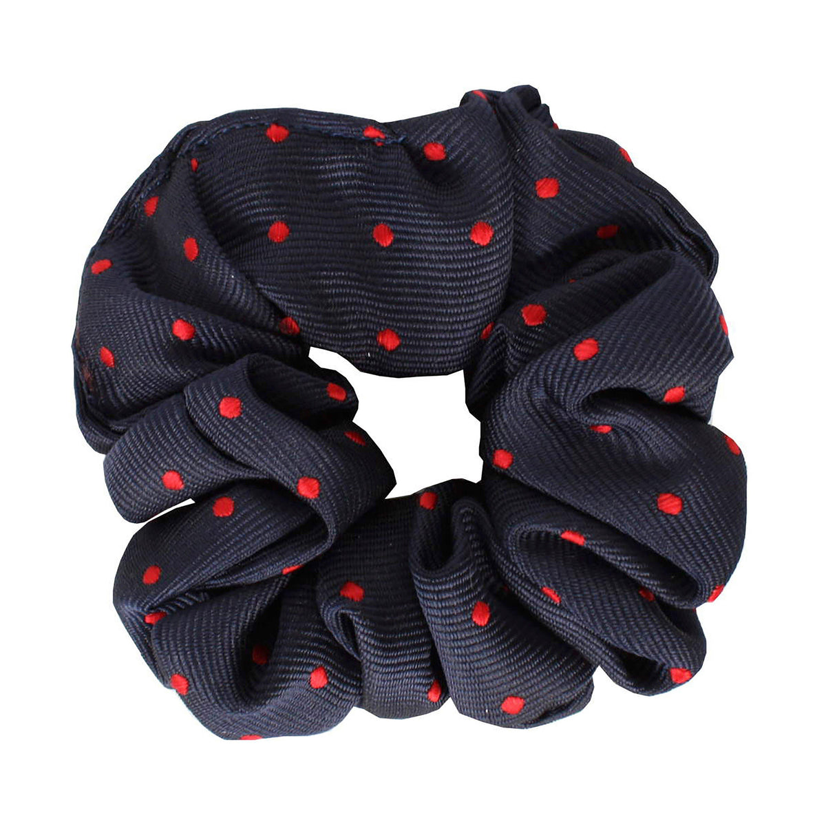 Polka Dot Show Scrunchie Navy/Red
