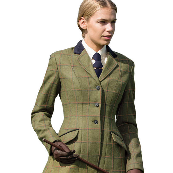 Launton Deluxe Tweed Riding Jacket Green